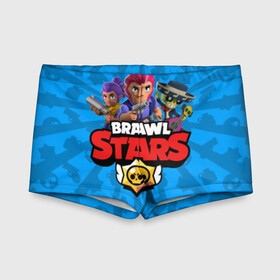 Детские купальные плавки 3D с принтом BRAWL STARS в городе Новоалтайск, Полиэстер 85%, Спандекс 15% | Слитный крой, подклад по переду изделия, узкие бретели | Тематика изображения на принте: android | brawl stars | bull | colt | games | mobile game | stars | берли | бо | брок | ворон | джесси | динамайк | дэррил | игры | кольт | леон | мобильные игры | мортис | нита | пайпер | пенни | поко | пэм | рикошет | спайк | тара | фрэн