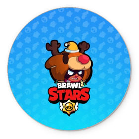 Коврик для мышки круглый с принтом Nita - BRAWL STARS в городе Новоалтайск, резина и полиэстер | круглая форма, изображение наносится на всю лицевую часть | brawl | bull | colt | crow | el primo | game | games | leon | moba | nita | online | penny | poco | shelly | spike | star | stars | wanted | брав | бравл | браво | звезда | звезды | игра | игры | онлайн | старс