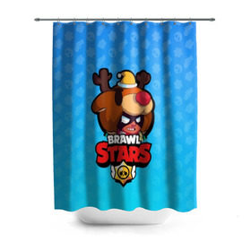 Штора 3D для ванной с принтом Nita - BRAWL STARS в городе Новоалтайск, 100% полиэстер | плотность материала — 100 г/м2. Стандартный размер — 146 см х 180 см. По верхнему краю — пластиковые люверсы для креплений. В комплекте 10 пластиковых колец | brawl | bull | colt | crow | el primo | game | games | leon | moba | nita | online | penny | poco | shelly | spike | star | stars | wanted | брав | бравл | браво | звезда | звезды | игра | игры | онлайн | старс