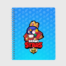 Тетрадь с принтом El Primo - BRAWL STARS в городе Новоалтайск, 100% бумага | 48 листов, плотность листов — 60 г/м2, плотность картонной обложки — 250 г/м2. Листы скреплены сбоку удобной пружинной спиралью. Уголки страниц и обложки скругленные. Цвет линий — светло-серый
 | brawl | bull | colt | crow | el primo | game | games | leon | moba | online | penny | poco | shelly | spike | star | stars | wanted | брав | бравл | браво | звезда | звезды | игра | игры | лого | моба | онлайн | старс
