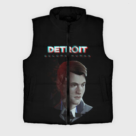 Мужской жилет утепленный 3D с принтом Detroit: Become Human. в городе Новоалтайск,  |  | become human | connor | dbh | dbhpk19 | detroit | detroit city | glitch | абстракция | геометрия | детройт | игра | коннор | надпись | стать человеком | текстура | треугольник | треугольники