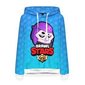 Женская толстовка 3D с принтом Mortis - BRAWL STARS в городе Новоалтайск, 100% полиэстер  | двухслойный капюшон со шнурком для регулировки, мягкие манжеты на рукавах и по низу толстовки, спереди карман-кенгуру с мягким внутренним слоем. | brawl | bull | colt | crow | el primo | game | games | leon | moba | mortis | online | penny | poco | shelly | spike | star | stars | wanted | брав | бравл | браво | звезда | звезды | игра | игры | моба | онлайн | старс