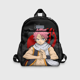 Детский рюкзак 3D с принтом Fairy Tail, Нацу в городе Новоалтайск, 100% полиэстер | лямки с регулируемой длиной, сверху петелька, чтобы рюкзак можно было повесить на вешалку. Основное отделение закрывается на молнию, как и внешний карман. Внутри дополнительный карман. По бокам два дополнительных кармашка | fairy tail | аниме | легенда о хвосте феи | манга | нацу | нацу драгнил | сказка о хвосте феи | хвост феи