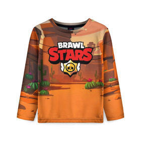 Детский лонгслив 3D с принтом BRAWL STARS (Карта) в городе Новоалтайск, 100% полиэстер | длинные рукава, круглый вырез горловины, полуприлегающий силуэт
 | brawl | bull | colt | crow | el primo | game | games | leon | moba | online | penny | poco | shelly | spike | star | stars | wanted | брав | бравл | браво | звезда | звезды | игра | игры | лого | моба | онлайн | старс