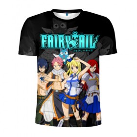 Мужская футболка 3D спортивная с принтом Fairy Tail в городе Новоалтайск, 100% полиэстер с улучшенными характеристиками | приталенный силуэт, круглая горловина, широкие плечи, сужается к линии бедра | fairy tail | аниме | грей | легенда о хвосте феи | люси | манга | нацу | сказка о хвосте феи | хвост феи | хэппи | эрза