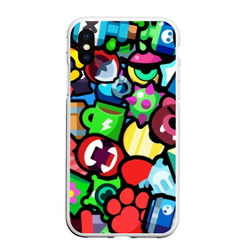Чехол для iPhone XS Max матовый с принтом BRAWL STARS в городе Новоалтайск, Силикон | Область печати: задняя сторона чехла, без боковых панелей | brawl | bull | colt | crow | el primo | game | games | leon | moba | online | penny | poco | shelly | spike | star | stars | wanted | брав | бравл | браво | звезда | звезды | игра | игры | лого | моба | онлайн | старс