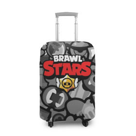 Чехол для чемодана 3D с принтом BRAWL STARS в городе Новоалтайск, 86% полиэфир, 14% спандекс | двустороннее нанесение принта, прорези для ручек и колес | brawl | bull | colt | crow | el primo | game | games | leon | moba | online | penny | poco | shelly | spike | star | stars | wanted | брав | бравл | браво | звезда | звезды | игра | игры | лого | моба | онлайн | старс