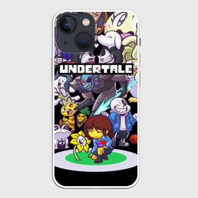 Чехол для iPhone 13 mini с принтом UNDERTALE в городе Новоалтайск,  |  | annoying | asriel | chara | dog | frisk | game | games | papyrus | sans | tale | under | undertale | азриэль | андертейл | игра | игры | надоедливая | надоедливые | папирус | санс | собака | собаки | фриск | чара