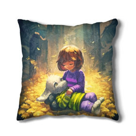 Подушка 3D с принтом Фриск и Азриэль - UNDERTALE в городе Новоалтайск, наволочка – 100% полиэстер, наполнитель – холлофайбер (легкий наполнитель, не вызывает аллергию). | состоит из подушки и наволочки. Наволочка на молнии, легко снимается для стирки | annoying | asriel | chara | dog | frisk | game | games | papyrus | sans | tale | under | undertale | азриэль | андертейл | игра | игры | надоедливая | надоедливые | папирус | санс | собака | собаки | фриск | чара