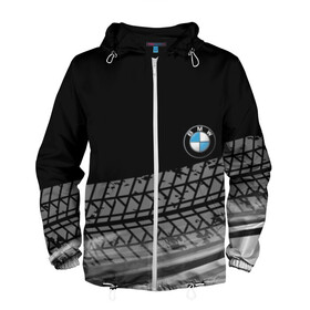 Мужская ветровка 3D с принтом BMW в городе Новоалтайск, 100% полиэстер | подол и капюшон оформлены резинкой с фиксаторами, два кармана без застежек по бокам, один потайной карман на груди | bmw | авто | автомобиль | бмв | лого | логотип | машина | надпись | текстура
