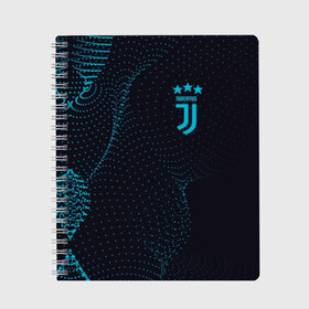 Тетрадь с принтом Juventus в городе Новоалтайск, 100% бумага | 48 листов, плотность листов — 60 г/м2, плотность картонной обложки — 250 г/м2. Листы скреплены сбоку удобной пружинной спиралью. Уголки страниц и обложки скругленные. Цвет линий — светло-серый
 | calcio | club | cr7 | cristiano ronaldo | dybala | football | full highlights | goals | highlights | italia | juventus | napoli | roma | serie a | белый | италия | клуб | форма | черный | ювентус