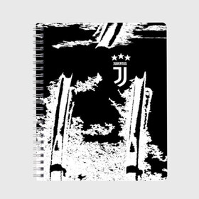 Тетрадь с принтом Juventus в городе Новоалтайск, 100% бумага | 48 листов, плотность листов — 60 г/м2, плотность картонной обложки — 250 г/м2. Листы скреплены сбоку удобной пружинной спиралью. Уголки страниц и обложки скругленные. Цвет линий — светло-серый
 | calcio | club | cr7 | cristiano ronaldo | dybala | football | full highlights | goals | highlights | italia | juventus | napoli | roma | serie a | белый | италия | клуб | форма | черный | ювентус