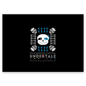 Поздравительная открытка с принтом Undertale в городе Новоалтайск, 100% бумага | плотность бумаги 280 г/м2, матовая, на обратной стороне линовка и место для марки
 | alphys | animation | asriel | comic dub | comic dubs | deltarune | gaming | toriel | undertale | андертеил | история | подземная | фриск | чай тв | чара