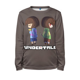 Детский лонгслив 3D с принтом Undertale  в городе Новоалтайск, 100% полиэстер | длинные рукава, круглый вырез горловины, полуприлегающий силуэт
 | animation | chara | comic | dub | flowey | frisk | megalovania | papyrus | sans | undertale comic dub | андертейл | папирус | подземная | санс | сказка