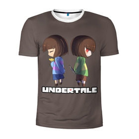 Мужская футболка 3D спортивная с принтом Undertale  в городе Новоалтайск, 100% полиэстер с улучшенными характеристиками | приталенный силуэт, круглая горловина, широкие плечи, сужается к линии бедра | animation | chara | comic | dub | flowey | frisk | megalovania | papyrus | sans | undertale comic dub | андертейл | папирус | подземная | санс | сказка