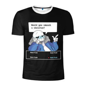 Мужская футболка 3D спортивная с принтом Undertale  в городе Новоалтайск, 100% полиэстер с улучшенными характеристиками | приталенный силуэт, круглая горловина, широкие плечи, сужается к линии бедра | animation | chara | comic | dub | flowey | frisk | megalovania | papyrus | sans | undertale comic dub | андертейл | папирус | подземная | санс | сказка
