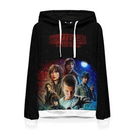 Женская толстовка 3D с принтом Stranger Things в городе Новоалтайск, 100% полиэстер  | двухслойный капюшон со шнурком для регулировки, мягкие манжеты на рукавах и по низу толстовки, спереди карман-кенгуру с мягким внутренним слоем. | netflix | stranger | stranger things | things | из сериалов | из фильмов | модные | нетфликс | очень странные дела | прикольные | сериал | сериалы | странные дела | фильмы