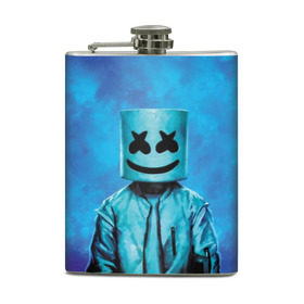 Фляга с принтом Marshmello в городе Новоалтайск, металлический корпус | емкость 0,22 л, размер 125 х 94 мм. Виниловая наклейка запечатывается полностью | fortnite | joytime | marshmallow | marshmello | маршмелло | маршмеллоу | фортнайт