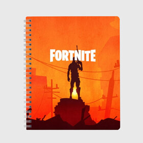 Тетрадь с принтом Fortnite в городе Новоалтайск, 100% бумага | 48 листов, плотность листов — 60 г/м2, плотность картонной обложки — 250 г/м2. Листы скреплены сбоку удобной пружинной спиралью. Уголки страниц и обложки скругленные. Цвет линий — светло-серый
 | 3d | fortnite | абстракция | дизайн | закат | игра | искусство | минимализм | надпись | оружие | природа | силуэт | текстура