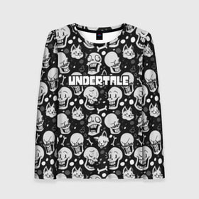 Женский лонгслив 3D с принтом UNDERTALE в городе Новоалтайск, 100% полиэстер | длинные рукава, круглый вырез горловины, полуприлегающий силуэт | game | undertale | азриэль дримурр | альфис | андайн | андертейл | асгор дримурр | добро | дьявол | зло | игра | игры | кости | меттатон | папирус | санс | стрела | ториэль | трезубец | фриск | чара | черный