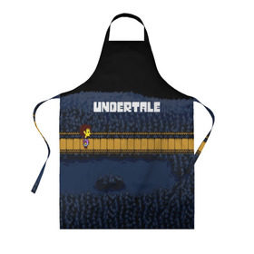 Фартук 3D с принтом Undertale Pixel Game в городе Новоалтайск, 100% полиэстер | общий размер — 65 х 85 см, ширина нагрудника — 26 см, горловина — 53 см, длина завязок — 54 см, общий обхват в поясе — 173 см. Принт на завязках и на горловине наносится с двух сторон, на основной части фартука — только с внешней стороны | game | undertale | азриэль дримурр | альфис | андайн | андертейл | асгор дримурр | добро | дьявол | зло | игра | игры | кости | меттатон | папирус | санс | стрела | ториэль | трезубец | фриск | чара | черный