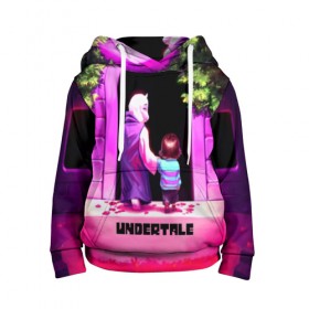Детская толстовка 3D с принтом UNDERTALE в городе Новоалтайск, 100% полиэстер | двухслойный капюшон со шнурком для регулировки, мягкие манжеты на рукавах и по низу толстовки, спереди карман-кенгуру с мягким внутренним слоем | game | undertale | азриэль дримурр | альфис | андайн | андертейл | асгор дримурр | добро | дьявол | зло | игра | игры | кости | меттатон | папирус | санс | стрела | ториэль | трезубец | фриск | чара | черный
