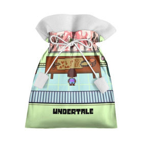 Подарочный 3D мешок с принтом UNDERTALE в городе Новоалтайск, 100% полиэстер | Размер: 29*39 см | Тематика изображения на принте: game | undertale | азриэль дримурр | альфис | андайн | андертейл | асгор дримурр | добро | дьявол | зло | игра | игры | кости | меттатон | папирус | санс | стрела | ториэль | трезубец | фриск | чара | черный