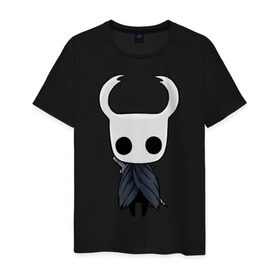 Мужская футболка хлопок с принтом Hollow Knight в городе Новоалтайск, 100% хлопок | прямой крой, круглый вырез горловины, длина до линии бедер, слегка спущенное плечо. | hollow knight | детская | для детей | игра | компьютерная игра | королевство | рыцарь | темный рыцарь | холлов кнайт | экшен