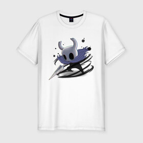 Мужская футболка премиум с принтом Hollow Knight в городе Новоалтайск, 92% хлопок, 8% лайкра | приталенный силуэт, круглый вырез ворота, длина до линии бедра, короткий рукав | Тематика изображения на принте: hollow knight | детская | для детей | игра | компьютерная игра | королевство | рыцарь | темный рыцарь | холлов кнайт | экшен