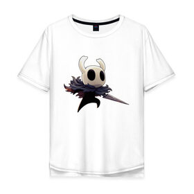 Мужская футболка хлопок Oversize с принтом Hollow Knight в городе Новоалтайск, 100% хлопок | свободный крой, круглый ворот, “спинка” длиннее передней части | hollow knight | детская | для детей | игра | компьютерная игра | королевство | рыцарь | темный рыцарь | холлов кнайт | экшен