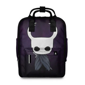 Женский рюкзак 3D с принтом Hollow Knight в городе Новоалтайск, 100% полиэстер | лямки с регулируемой длиной, сверху ручки, чтобы рюкзак нести как сумку. Основное отделение закрывается на молнию, как и внешний карман. Внутри два дополнительных кармана, один из которых закрывается на молнию. По бокам два дополнительных кармашка, куда поместится маленькая бутылочка
 | hollow knight | детская | для детей | игра | компьютерная игра | королевство | рыцарь | темный рыцарь | холлов кнайт | экшен