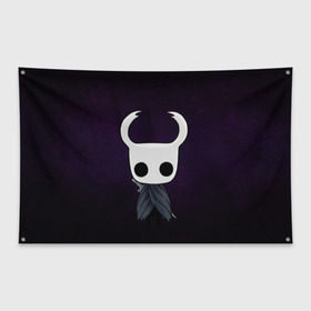 Флаг-баннер с принтом Hollow Knight в городе Новоалтайск, 100% полиэстер | размер 67 х 109 см, плотность ткани — 95 г/м2; по краям флага есть четыре люверса для крепления | hollow knight | детская | для детей | игра | компьютерная игра | королевство | рыцарь | темный рыцарь | холлов кнайт | экшен