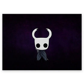 Поздравительная открытка с принтом Hollow Knight в городе Новоалтайск, 100% бумага | плотность бумаги 280 г/м2, матовая, на обратной стороне линовка и место для марки
 | hollow knight | детская | для детей | игра | компьютерная игра | королевство | рыцарь | темный рыцарь | холлов кнайт | экшен