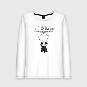 Женский лонгслив хлопок с принтом HOLLOW KNIGHT в городе Новоалтайск, 100% хлопок |  | game | gamer | hollow knight | logo | team cherry | игры | логотип | первонаж | рыцарь