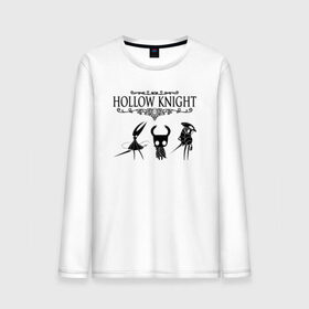 Мужской лонгслив хлопок с принтом HOLLOW KNIGHT в городе Новоалтайск, 100% хлопок |  | game | gamer | hollow knight | logo | team cherry | игры | логотип | первонаж | рыцарь