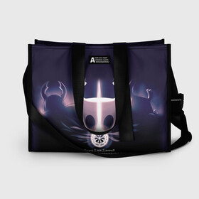 Сумка-шоппер 3D с принтом Hollow Knight в городе Новоалтайск, 100% полиэстер | застегивается на металлическую кнопку; внутренний карман застегивается на молнию. Стенки укреплены специальным мягким материалом, чтобы защитить содержимое от несильных ударов
 | hollow knight | детская | для детей | игра | компьютерная игра | королевство | рыцарь | темный рыцарь | холлов кнайт | экшен