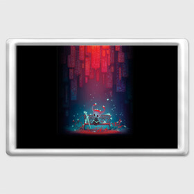 Магнит 45*70 с принтом hollow knight в городе Новоалтайск, Пластик | Размер: 78*52 мм; Размер печати: 70*45 | Тематика изображения на принте: hollow knight | hollow knight рыцарь | hollow knight скачать | silksong hollow knight | игра hollow knight