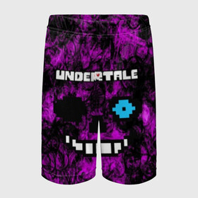 Детские спортивные шорты 3D с принтом Undertale Sans в городе Новоалтайск,  100% полиэстер
 | пояс оформлен широкой мягкой резинкой, ткань тянется
 | 3d | pixel | sans | undertale | абстракция | андертейл | без глаз | игра | надпись | пиксель | пикселя | подземная история | текстура