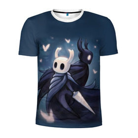 Мужская футболка 3D спортивная с принтом Hollow Knight в городе Новоалтайск, 100% полиэстер с улучшенными характеристиками | приталенный силуэт, круглая горловина, широкие плечи, сужается к линии бедра | hollow knight | детская | для детей | игра | компьютерная игра | королевство | рыцарь | темный рыцарь | холлов кнайт | экшен