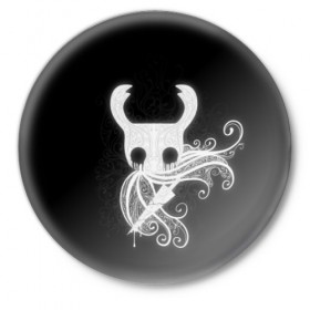 Значок с принтом Hollow Knight в городе Новоалтайск,  металл | круглая форма, металлическая застежка в виде булавки | hollow knight | детская | для детей | игра | компьютерная игра | королевство | рыцарь | темный рыцарь | холлов кнайт | экшен