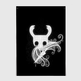 Постер с принтом Hollow Knight в городе Новоалтайск, 100% бумага
 | бумага, плотность 150 мг. Матовая, но за счет высокого коэффициента гладкости имеет небольшой блеск и дает на свету блики, но в отличии от глянцевой бумаги не покрыта лаком | hollow knight | детская | для детей | игра | компьютерная игра | королевство | рыцарь | темный рыцарь | холлов кнайт | экшен