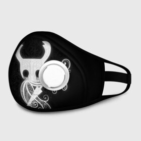 Маска из неопрена с принтом Hollow Knight в городе Новоалтайск, неопрен 100% | Форма огибающая нос. Резинки для ушей с дополнительной резинкой на затылке. Клапан для выдоха для активного дыхания при занятиях спортом. Эластичный материал маски и окантовки для лучшего растяжения и прилегания маски.  | hollow knight | детская | для детей | игра | компьютерная игра | королевство | рыцарь | темный рыцарь | холлов кнайт | экшен