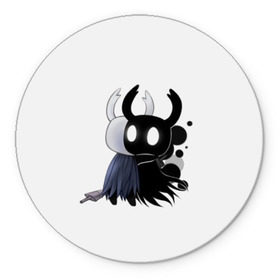 Коврик для мышки круглый с принтом Hollow Knight в городе Новоалтайск, резина и полиэстер | круглая форма, изображение наносится на всю лицевую часть | hollow knight | детская | для детей | игра | компьютерная игра | королевство | рыцарь | темный рыцарь | холлов кнайт | экшен