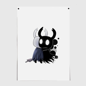 Постер с принтом Hollow Knight в городе Новоалтайск, 100% бумага
 | бумага, плотность 150 мг. Матовая, но за счет высокого коэффициента гладкости имеет небольшой блеск и дает на свету блики, но в отличии от глянцевой бумаги не покрыта лаком | hollow knight | детская | для детей | игра | компьютерная игра | королевство | рыцарь | темный рыцарь | холлов кнайт | экшен
