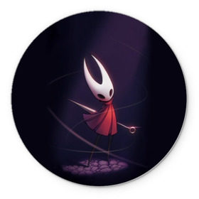 Коврик для мышки круглый с принтом Hollow Knight в городе Новоалтайск, резина и полиэстер | круглая форма, изображение наносится на всю лицевую часть | hollow knight | детская | для детей | игра | компьютерная игра | королевство | рыцарь | темный рыцарь | холлов кнайт | экшен