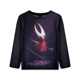 Детский лонгслив 3D с принтом Hollow Knight в городе Новоалтайск, 100% полиэстер | длинные рукава, круглый вырез горловины, полуприлегающий силуэт
 | hollow knight | детская | для детей | игра | компьютерная игра | королевство | рыцарь | темный рыцарь | холлов кнайт | экшен