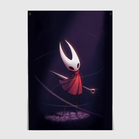 Постер с принтом Hollow Knight в городе Новоалтайск, 100% бумага
 | бумага, плотность 150 мг. Матовая, но за счет высокого коэффициента гладкости имеет небольшой блеск и дает на свету блики, но в отличии от глянцевой бумаги не покрыта лаком | hollow knight | детская | для детей | игра | компьютерная игра | королевство | рыцарь | темный рыцарь | холлов кнайт | экшен