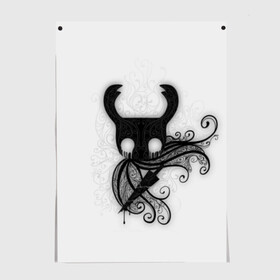 Постер с принтом Hollow Knight в городе Новоалтайск, 100% бумага
 | бумага, плотность 150 мг. Матовая, но за счет высокого коэффициента гладкости имеет небольшой блеск и дает на свету блики, но в отличии от глянцевой бумаги не покрыта лаком | hollow knight | детская | для детей | игра | компьютерная игра | королевство | рыцарь | темный рыцарь | холлов кнайт | экшен