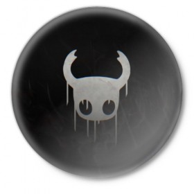 Значок с принтом Hollow Knight в городе Новоалтайск,  металл | круглая форма, металлическая застежка в виде булавки | hollow knight | детская | для детей | игра | компьютерная игра | королевство | рыцарь | темный рыцарь | холлов кнайт | экшен