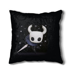 Подушка 3D с принтом Hollow Knight в городе Новоалтайск, наволочка – 100% полиэстер, наполнитель – холлофайбер (легкий наполнитель, не вызывает аллергию). | состоит из подушки и наволочки. Наволочка на молнии, легко снимается для стирки | hollow knight | детская | для детей | игра | компьютерная игра | королевство | рыцарь | темный рыцарь | холлов кнайт | экшен